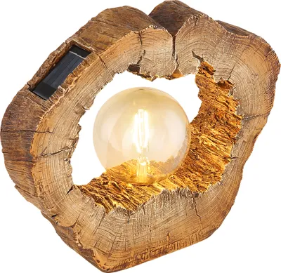 Produktbild von Globo Lighting Solarleuchte Kunststoff braun, LED