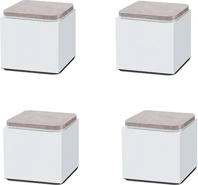 Produktbild von INF Quadratische Möbelerhöhungen aus Kohlenstoffstahl, 4er-Pack M