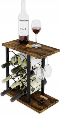 Produktbild von Lenmar, regał na wino na 6 butelek, LOFT 2–6G, 19 x 38 x 37 cm., nowoczesny design, szybki i łatwy montaż, wysoka jakość,