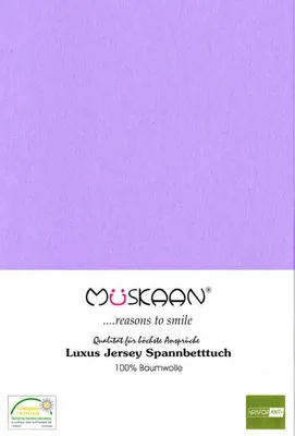 Produktbild von Jersey Spannbettlaken 180x200 - 200x200 cm Flieder / Hell Lila - 100% Baumwolle