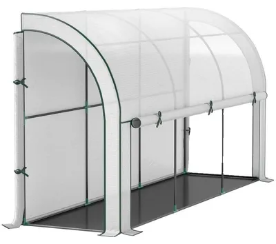 Obrázek produktu pro Skleník, kompaktní provedení, dveře na zip, 300 x 80 x 157 cm, bílý