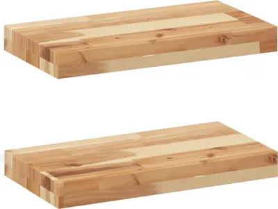 Produktbild von vidaXL Schweberegale 2 Stk. 40x20x4 cm Massivholz Akazie Ölbehandelt