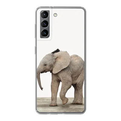 Produktbild von MuchoWow® Handyhülle Schutzhülle Hülle für Samsung Galaxy S21 Baby-Elefant - Tiere - Kinder - Mädchen - Jungen Silikon Softcase Handy Hülle - Softcase