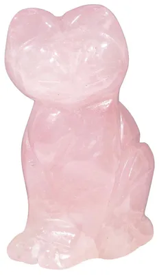 Imagen del producto de Pequeña figura de cuarzo rosa para decoración y colección
