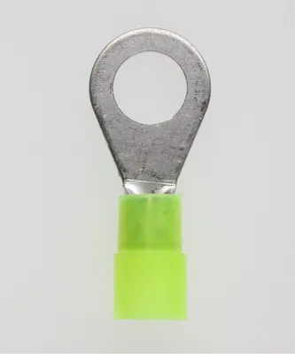 Produktbild von Quetschkabelschuh DIN 46237 isoliert, Ringform Querschnitt 4mm² - 6mm² gelb, transparent - 1 Stück
