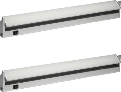 Produktbild von 2x Aluminium Unterbauleuchte schwenkbar 58cm neutralweiß LED Unterschranklampe Küche silber 10W
