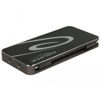 Produktbild von Delock USB Type-C 3.2 Dockingstation 4K HDMI + DP / 1080p VGA, USB Hub und PD 3.0