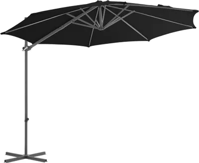 Produktbild von vidaXL Ampelschirm mit Stahl-Mast 300 cm Schwarz