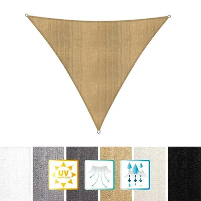 Produktbild von Lumaland Sonnensegel Polyester Dreieck 3 x 3 x 3 Meter Dunkelgrau