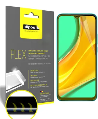 Obrázek produktu pro 2x ochranná fólie pro Xiaomi Redmi 9, 100% pokrytí displeje, dipos Flex
