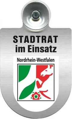 Produktbild von Einsatzschild Windschutzscheibe incl. Saugnapf - Stadtrat im Einsatz - 309394 - incl. Regionen nach Wahl Color - Region Nordrhein-Westfalen