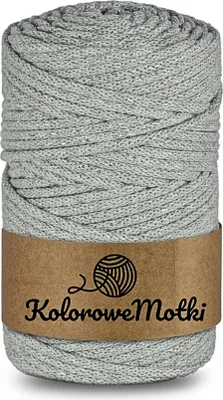 Produktbild von Baumwollkordel mit einem Kern 100m 3mm Grau | Makramee Garn, Häkelkordel, Baumwollkordel mit Polyesterkern, Textilgarn