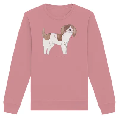 Produktbild von Mr. & Mrs. Panda Bio Pullover English Springer Spaniel Moment Größe XS - Canyon Pink - Geschenk, Sweatshirt, Baumwoll, Pulli, Sweater