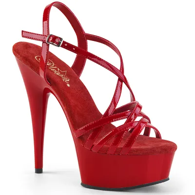 Obrázok produktu pre Dámske sandále DELIGHT-613 značky Pleaser, červené , EU 36, US 6