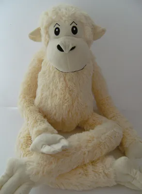 Produktbild von Plüschtier Affe Hängeaffe Mega, 145 cm, beige, Affen Hängeaffen Kuscheltiere Stofftiere Klettband