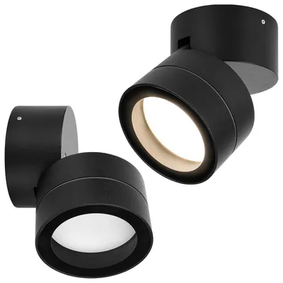 Produktbild von MasterLED Aufbaustrahler IP54 Schwenkbar Schwarz, Deckenstrahler Außenbeleuchtung Deckenspot für GX53 Deckenleuchte