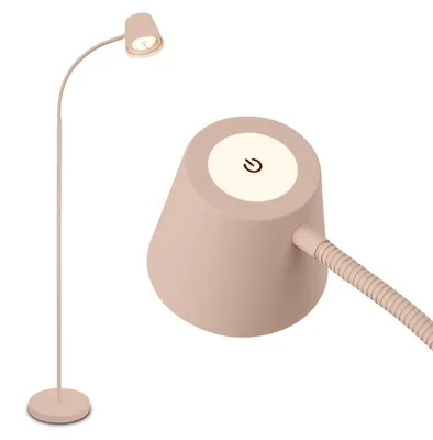 Produktbild von Briloner Akku LED Stehlampe Dimmbar Ø42x126,5 cm 5,5W 500lm 2700K Warmweiß Touch Beige - Stehleuchte Wohnzimmer Leselampe Schlafzimmer