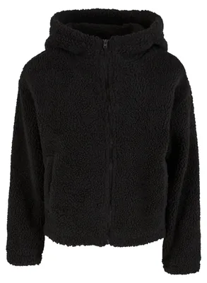Obrázok produktu pre Urban Classics – fleecová bunda s kapucňou pre ženy TN1660 (L) (čierna)