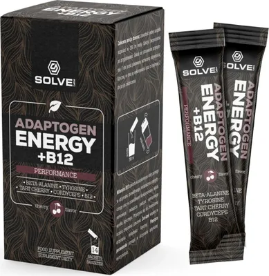 Produktbild von SolveLabs Adaptogen Energie + B12 14 Beutel