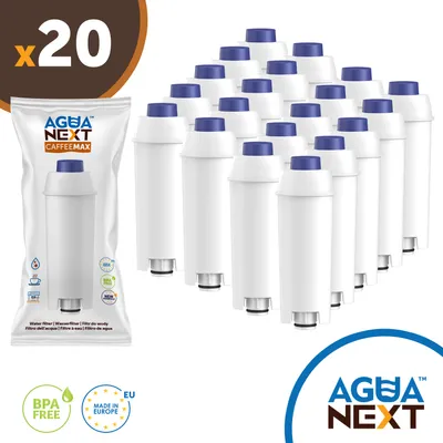 Produktbild von 20x wymiennych filtrów wody Aguanext Caffeemax pasujących do Delonghi Dls C002 Ecam Esam