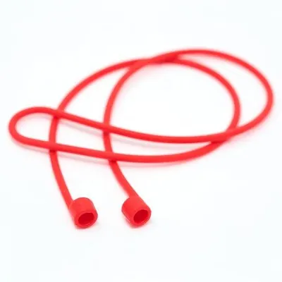 Produktbild von System-S 2x Silikon Halteband Holder für AirPods Kopfhörer in Rot
