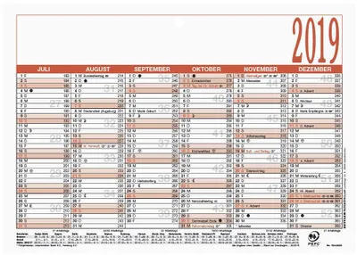 Produktbild von Zettler 904-0000 Tafelkalender - A5 quer, 6 Monate / 1 Seite, Karton