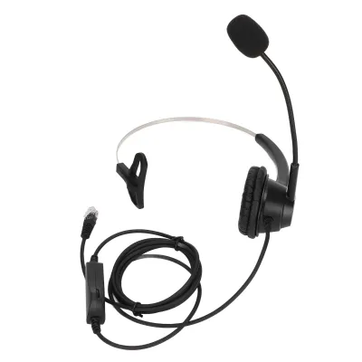 Image de H360-RJ9-MV-Casque téléphonique Casque d'affaires RJ9 avec microphone pour le cours en ligne sur le service à la clientèle des centres d'appels
