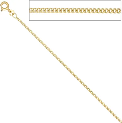 Produktbild von JOBO Panzerkette 333 Gelbgold 1,7 mm 45 cm Gold Kette Halskette Federring
