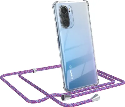 Produktbild von EAZY CASE Handykette kompatibel mit Xiaomi Mi 11i, Handyhülle mit Umhängeband, Handykordel, Schutzhülle Clear, Band in Bunt