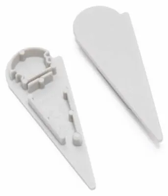 Produktbild von Endkappen 2er-Set 10mm Weiß bei runder Abdeckung