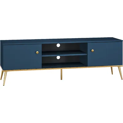 Obrázek produktu pro Stolek pod TV 160 cm SOLER 05 tmavě modrý - nábytek do obývacího pokoje