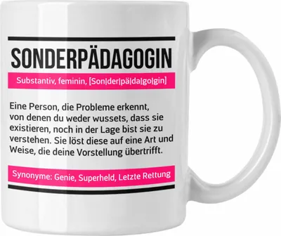 Produktbild von Trendation - Sonderpädagogik Tasse Geschenk für sonderpädagin Spruch Geschenkidee Lustig (Weiß)