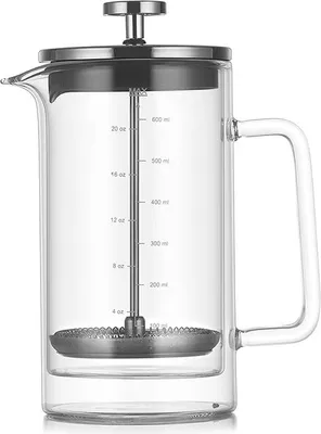 Image de INF Cafetière à piston à double paroi de 600 ml