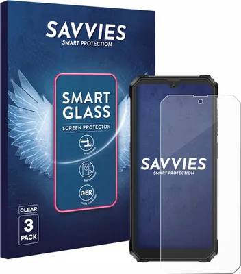 Produktbild von 3x Savvies Schutzglas Folie für Blackview BV6200 Plus 9H Panzer Schutzfolie Glas Displayschutz klar transparent