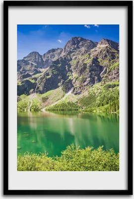 Produktbild von Bild - Bilderrahmen - 40 cm x 60 cm - MDF - Rahmen - Wandkunst - Seeauge der Tatra-Berge