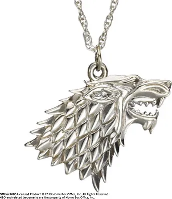 Produktbild von Noble Collection Game of Thrones Halskette & Anhänger Stark (Sterling Silber) NOB0065
