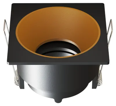 Image de Ledvion spot encastrable LED carre noir dimmable douille GU10