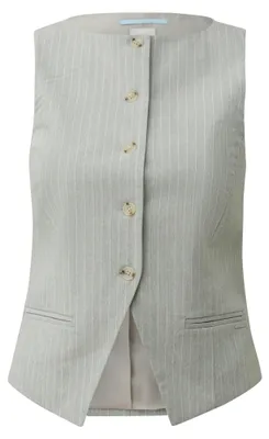 Produktbild von s.Oliver Nadelstreifen Weste, tailliert geschnitten, mit Knopfleiste für Casual-Look