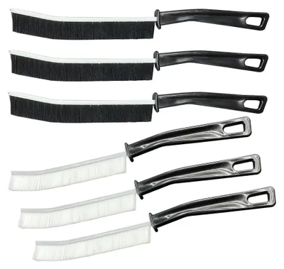 6er Set Fugenbürsten, Schlitzreinigungsbürsten, Weiß+Schwarz
