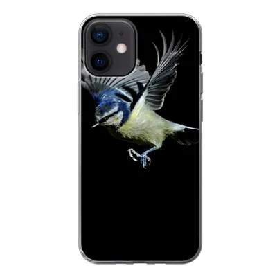 Produktbild von MuchoWow® Handyhülle Schutzhülle Hülle für iPhone 12 Vogel - Federn - Porträt Silikon Softcase Handy Hülle - Schutzhülle