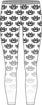 Produktbild von Five Finger Death Punch - Leggings für Damen RO9455 (M-L) (Schwarz/Weiß)