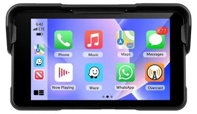 Immagine prodotto di Monitor per moto, CarPlay wireless, impermeabile IP68, display da 5 pollici