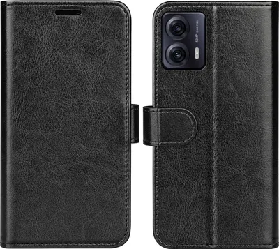 Produktbild von Mobigear Basic  Motorola Moto G53 5G Hülle Klapphülle Geldbörse - Schwarz