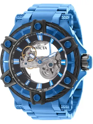 Obrázek produktu pro Invicta Bolt 50786 – Pánské hodinky – Automatický strojek – Nerezová ocel s černým ciferníkem – 52 mm