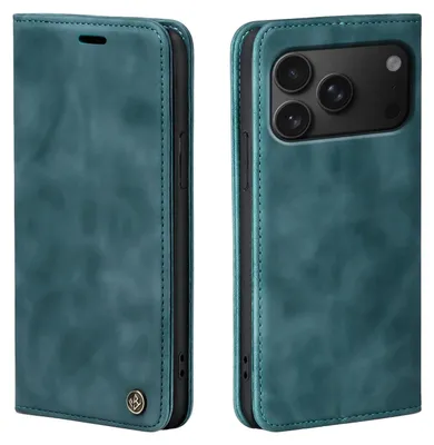 Produktbild von Handy Hülle für Apple iPhone 18 Pro Klapphülle Bookcase Flip Cover Handy Tasche Etui Farbe: Petrol