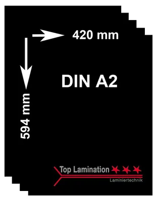 Produktbild von 5 Blatt DIN A2 (420x594mm) 250g/m² schwarzes Papier - Black Paper