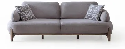 Image de Canapé moderne gris, confortable, 3 places, canapé rembourré pour salon