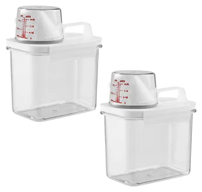 2er Set Vorratsbehälter 1100 ml, luftdicht, mit Messbecher