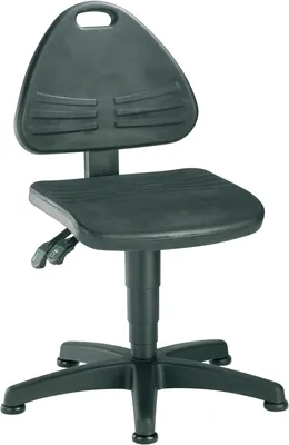 Produktbild von Arbeitsdrehstuhl ISITEC Bodengleiter Integralschaum schwarz 430-600mm BIMOS