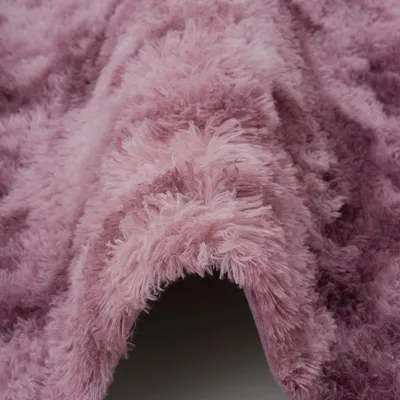Produktbild von Fluffy Shaggy Teppich Rund – Hochflor weich & flauschig, Größe:120 cm Rund, Farbe:Altrosa